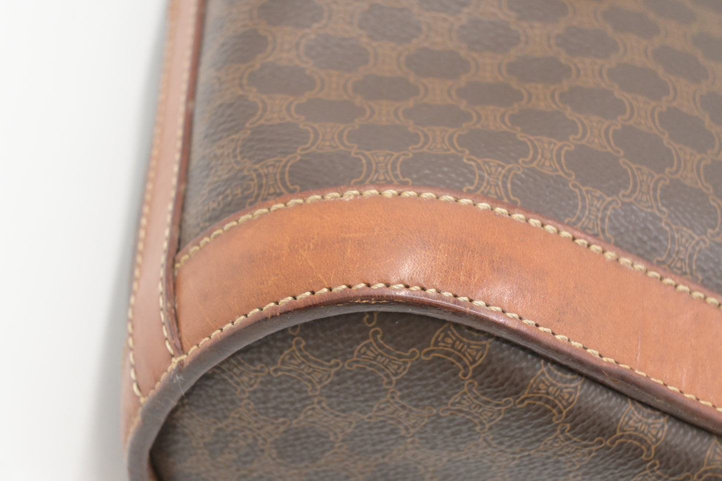 Celine Bucket Bag in Brown Macadam Canvas