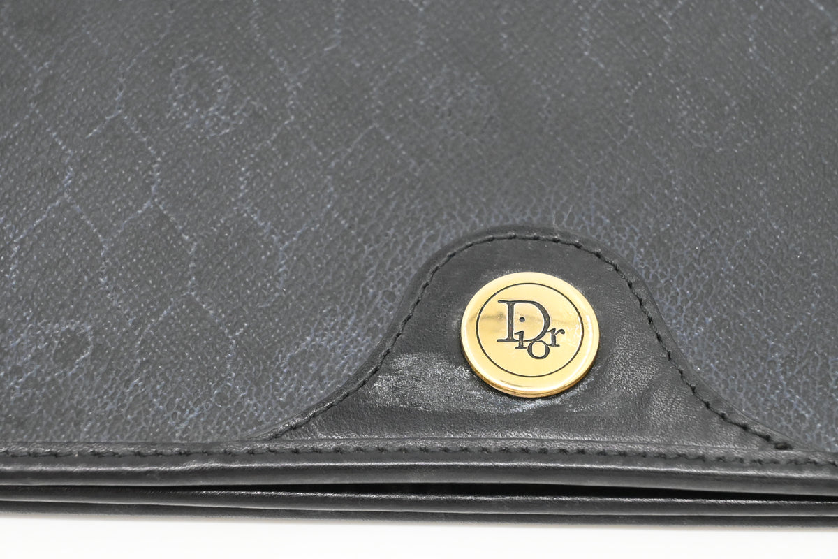 Dior Chain Shoulder Bag in Black Honeycomb Canvas