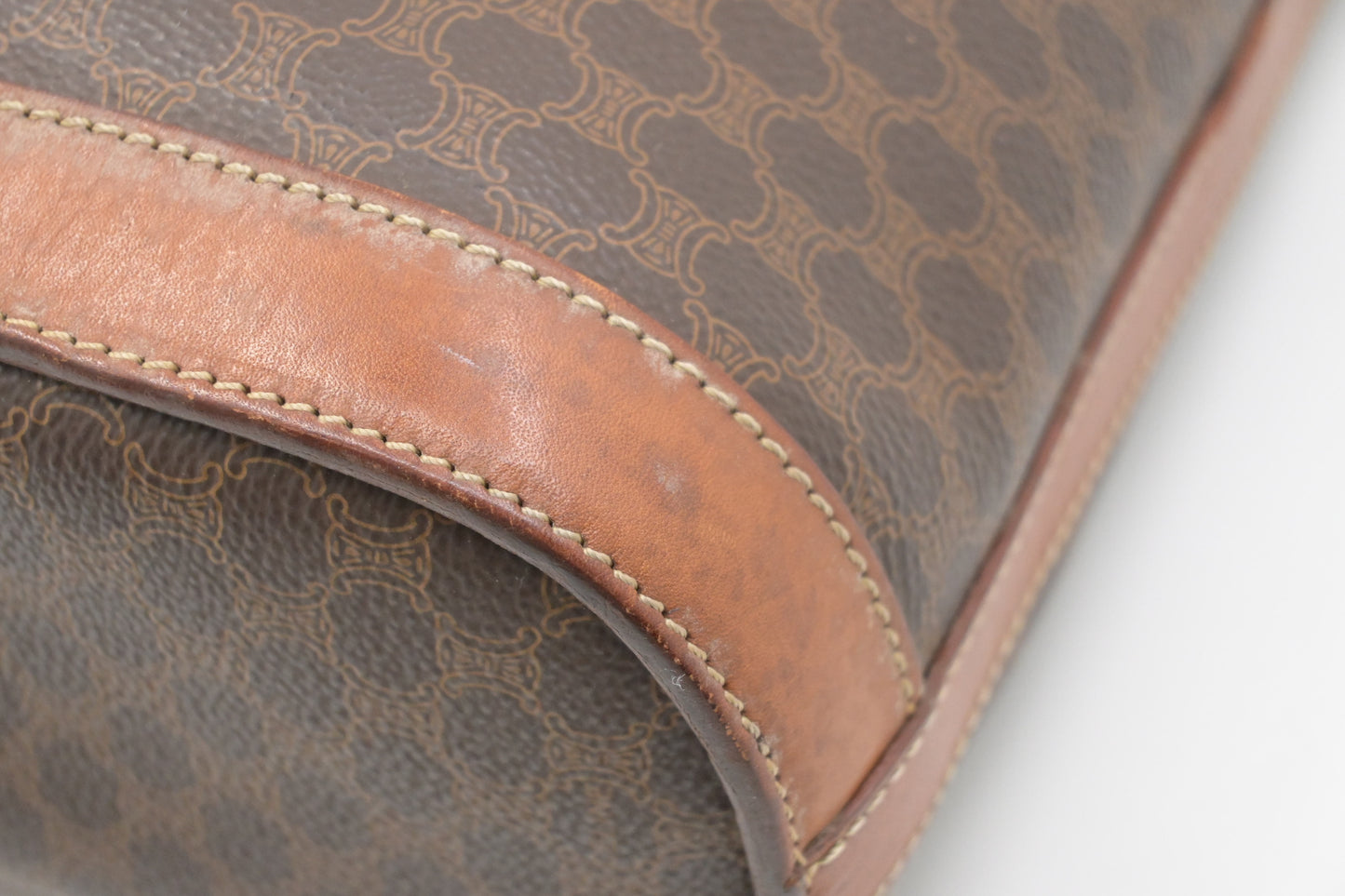 Celine Bucket Bag in Brown Macadam Canvas