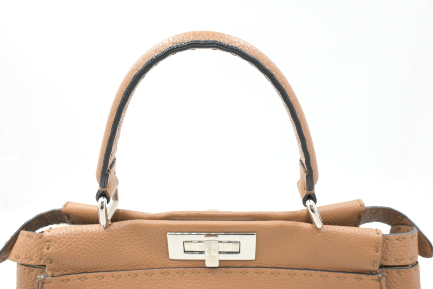 Fendi Medium Peekaboo in Brown Leather