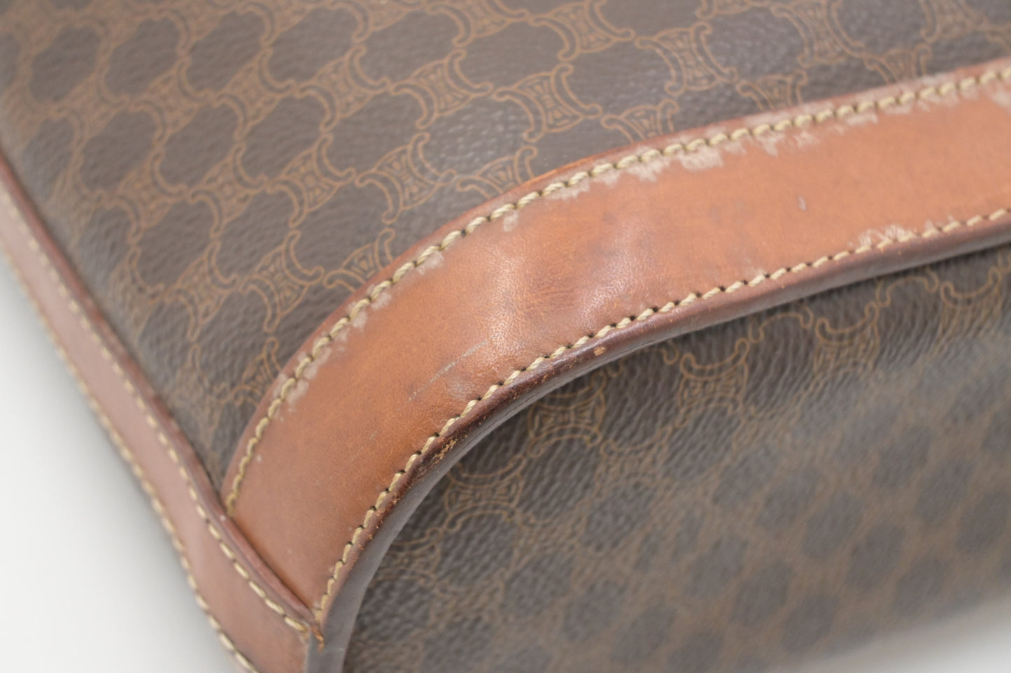 Celine Bucket Bag in Brown Macadam Canvas