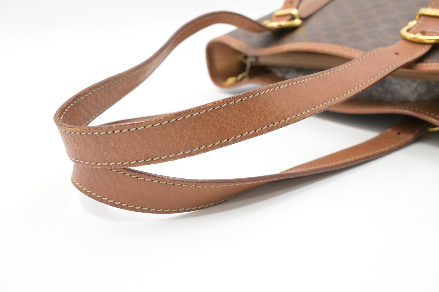 Celine Bucket Bag in Brown Macadam Canvas