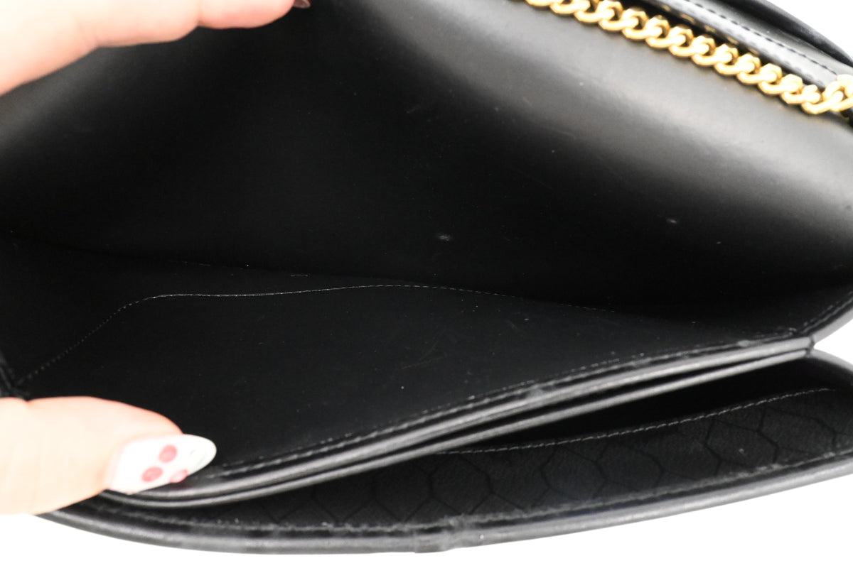 Dior Chain Shoulder Bag in Black Honeycomb Canvas