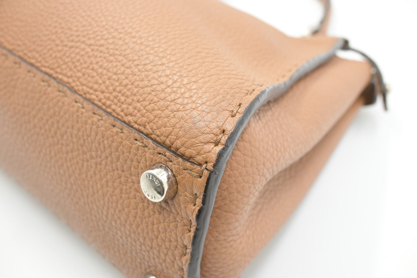 Fendi Medium Peekaboo in Brown Leather