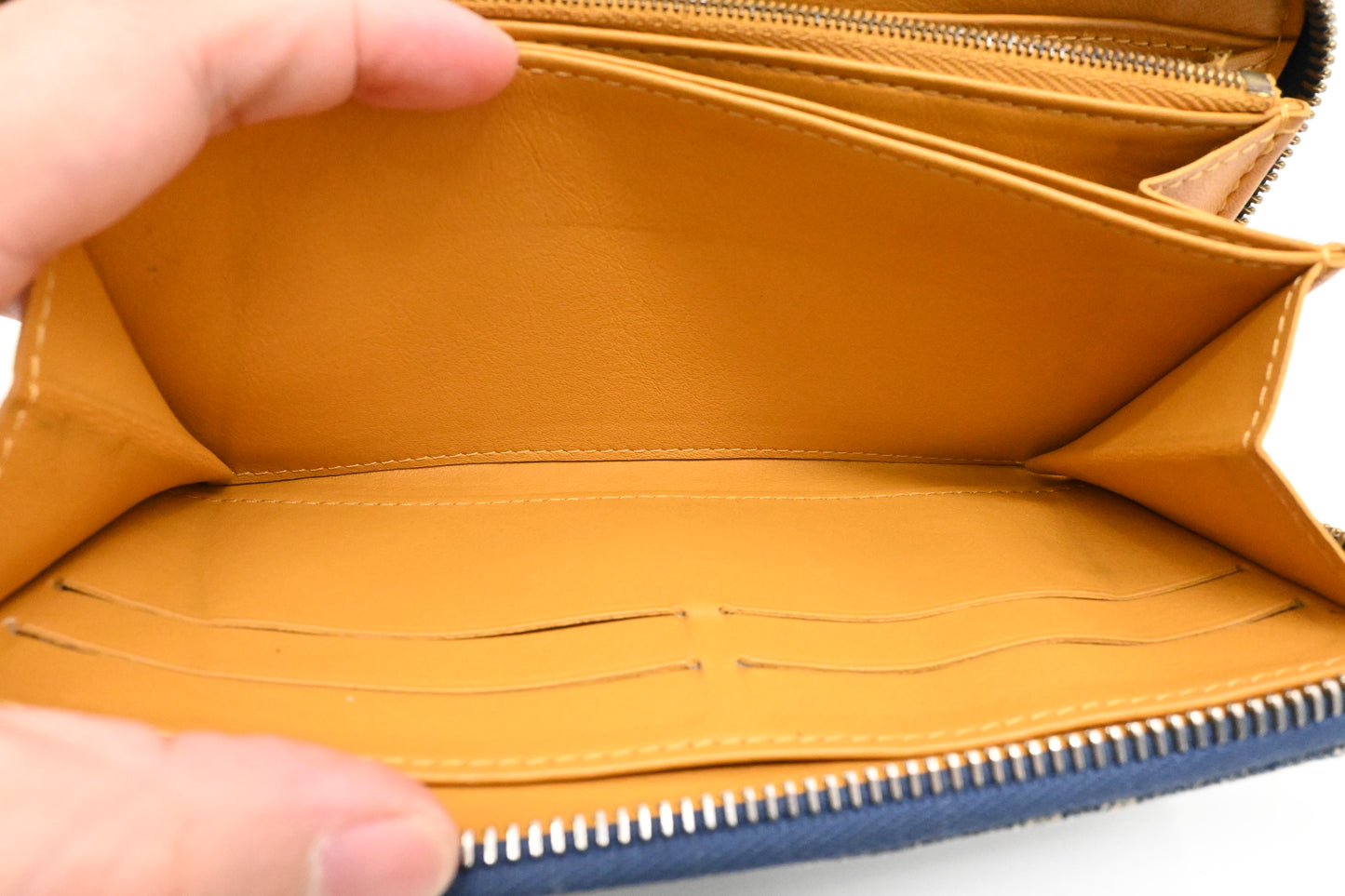 Louis Vuitton Zippy Long Wallet in Blue Denim Canvas