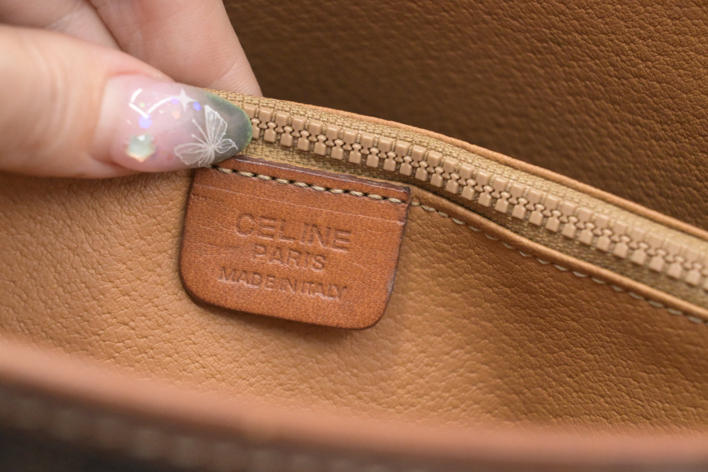 Celine Bucket Bag in Brown Macadam Canvas