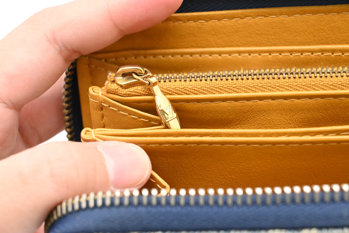 Louis Vuitton Zippy Long Wallet in Blue Denim Canvas