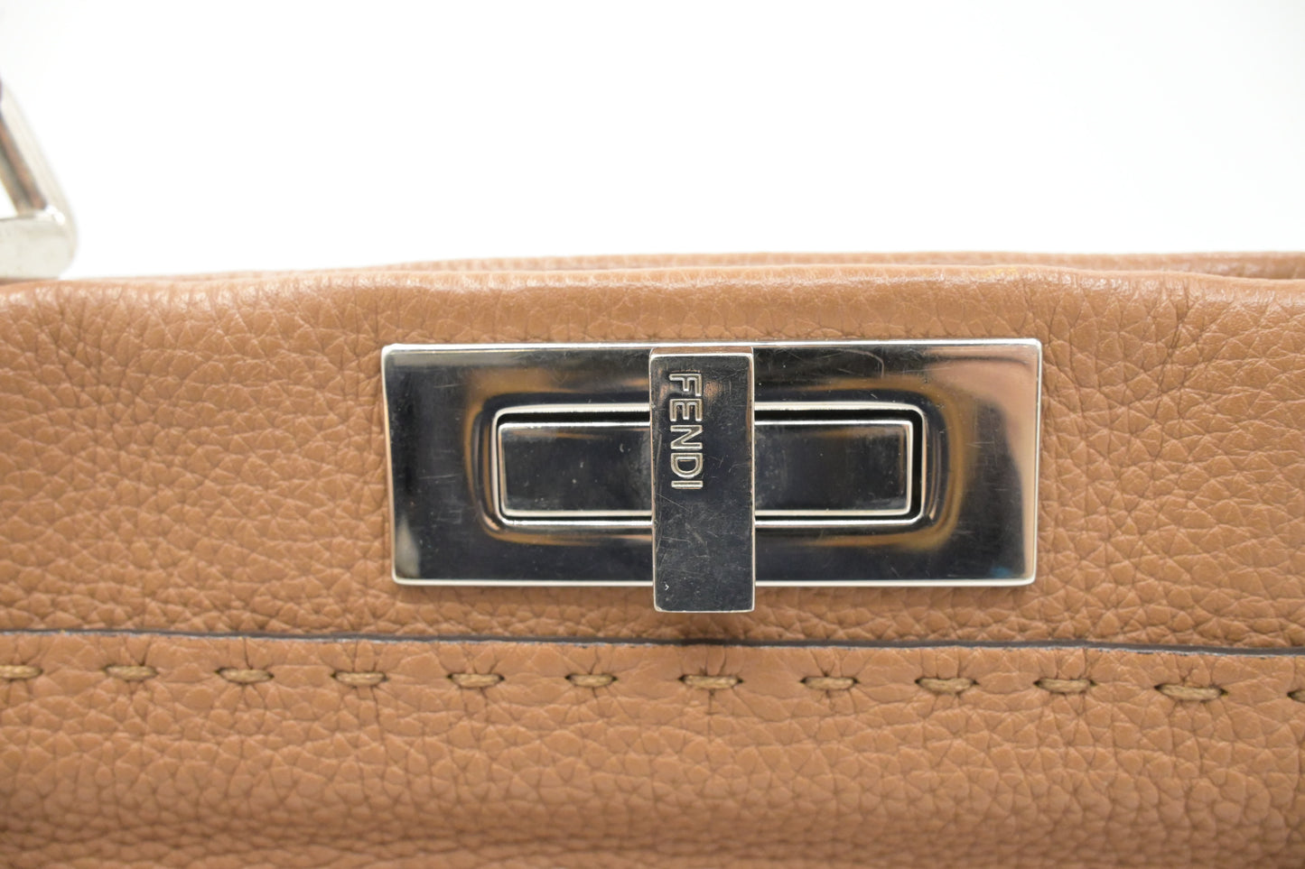 Fendi Medium Peekaboo in Brown Leather