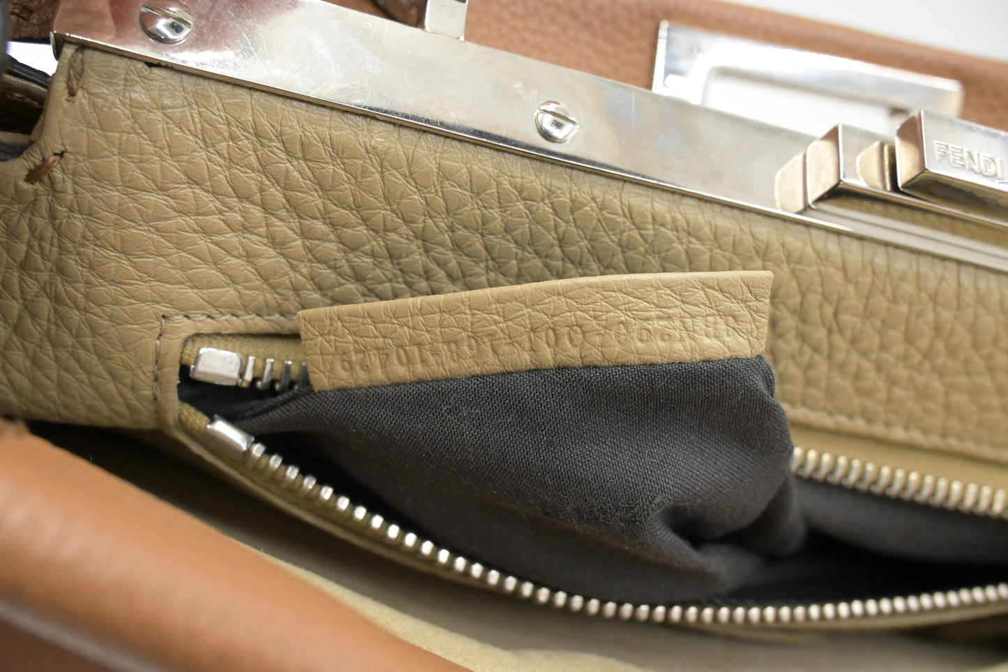 Fendi Medium Peekaboo in Brown Leather