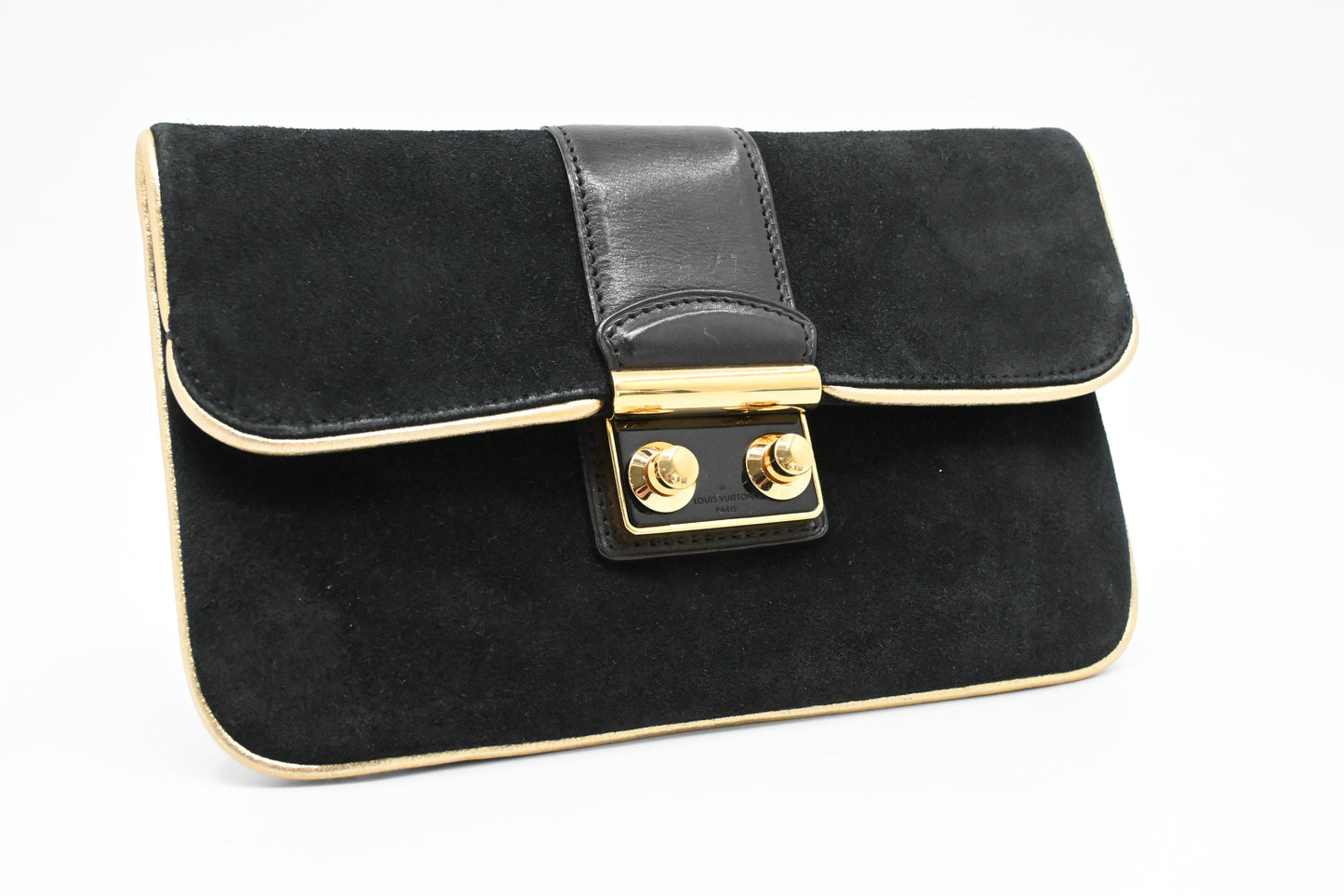 Louis Vuitton Sofia Coppola Clutch in Black Suede
