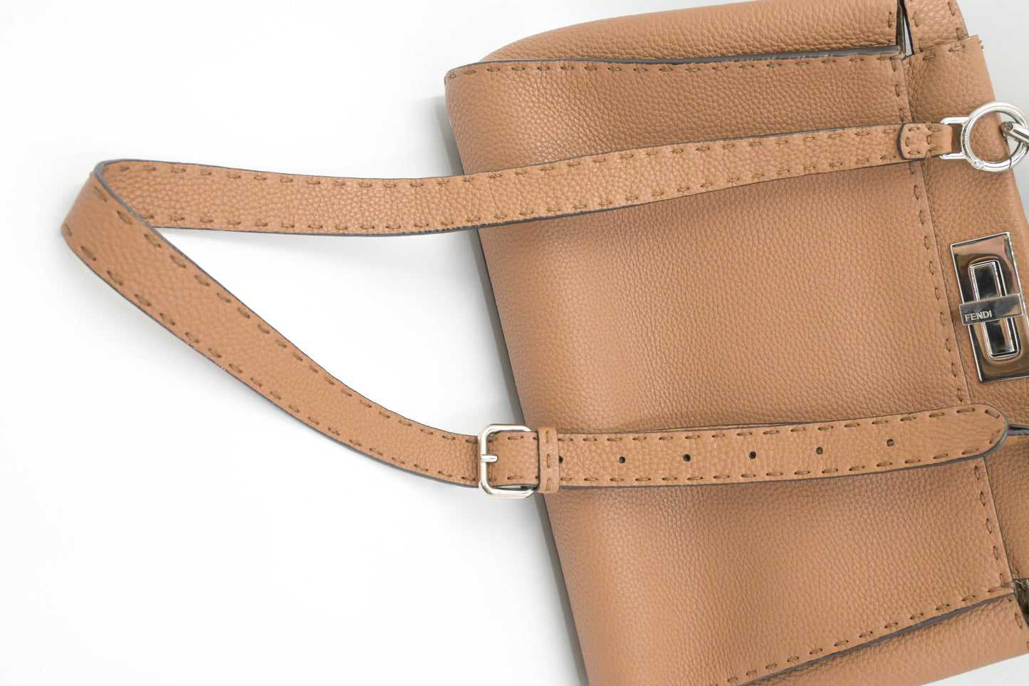 Fendi Medium Peekaboo in Brown Leather