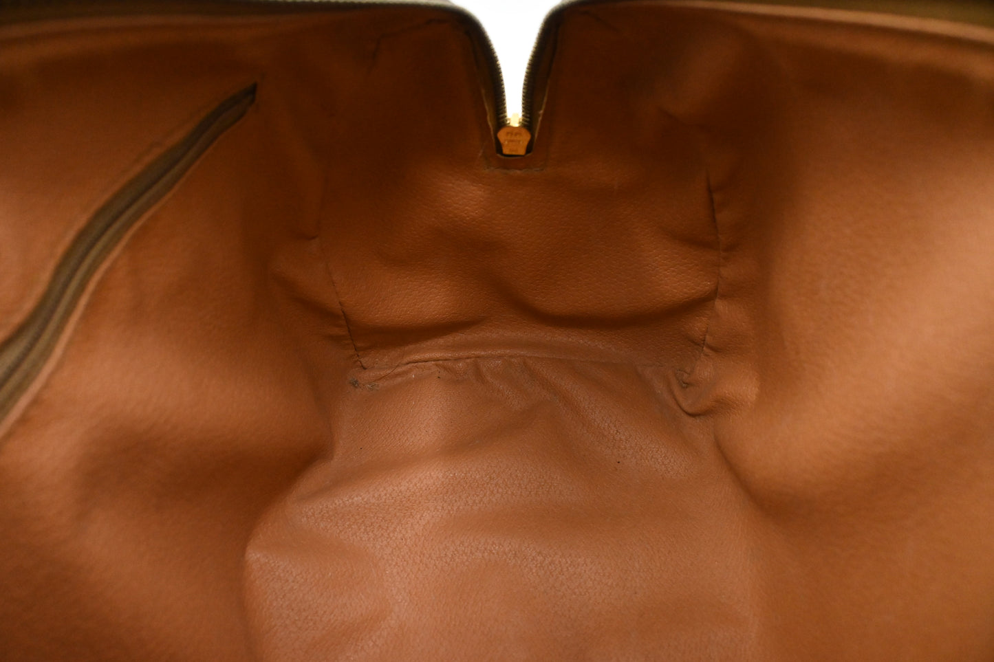 Celine Boston Bag in Beige Macadam Coated Canvas