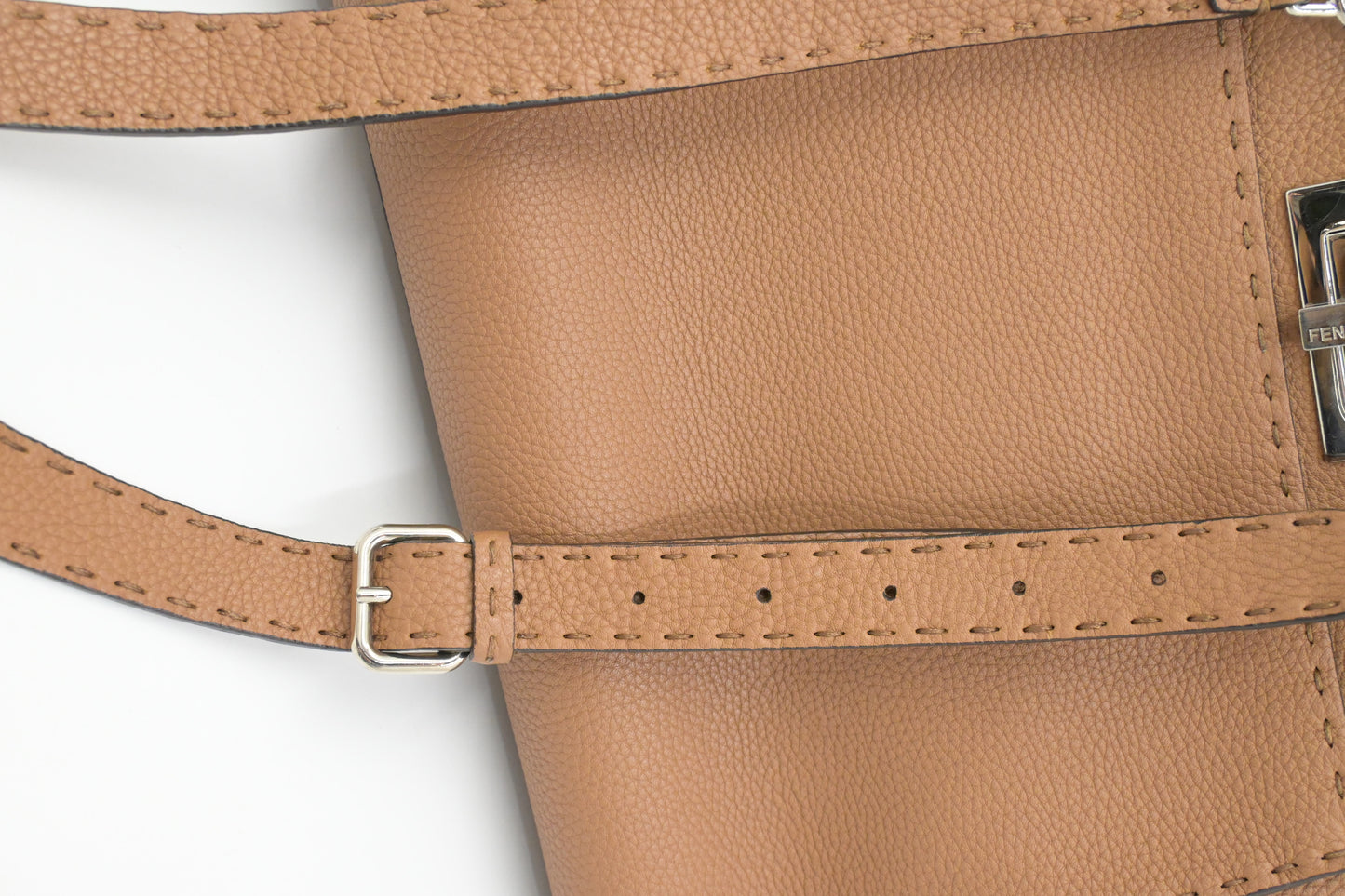 Fendi Medium Peekaboo in Brown Leather