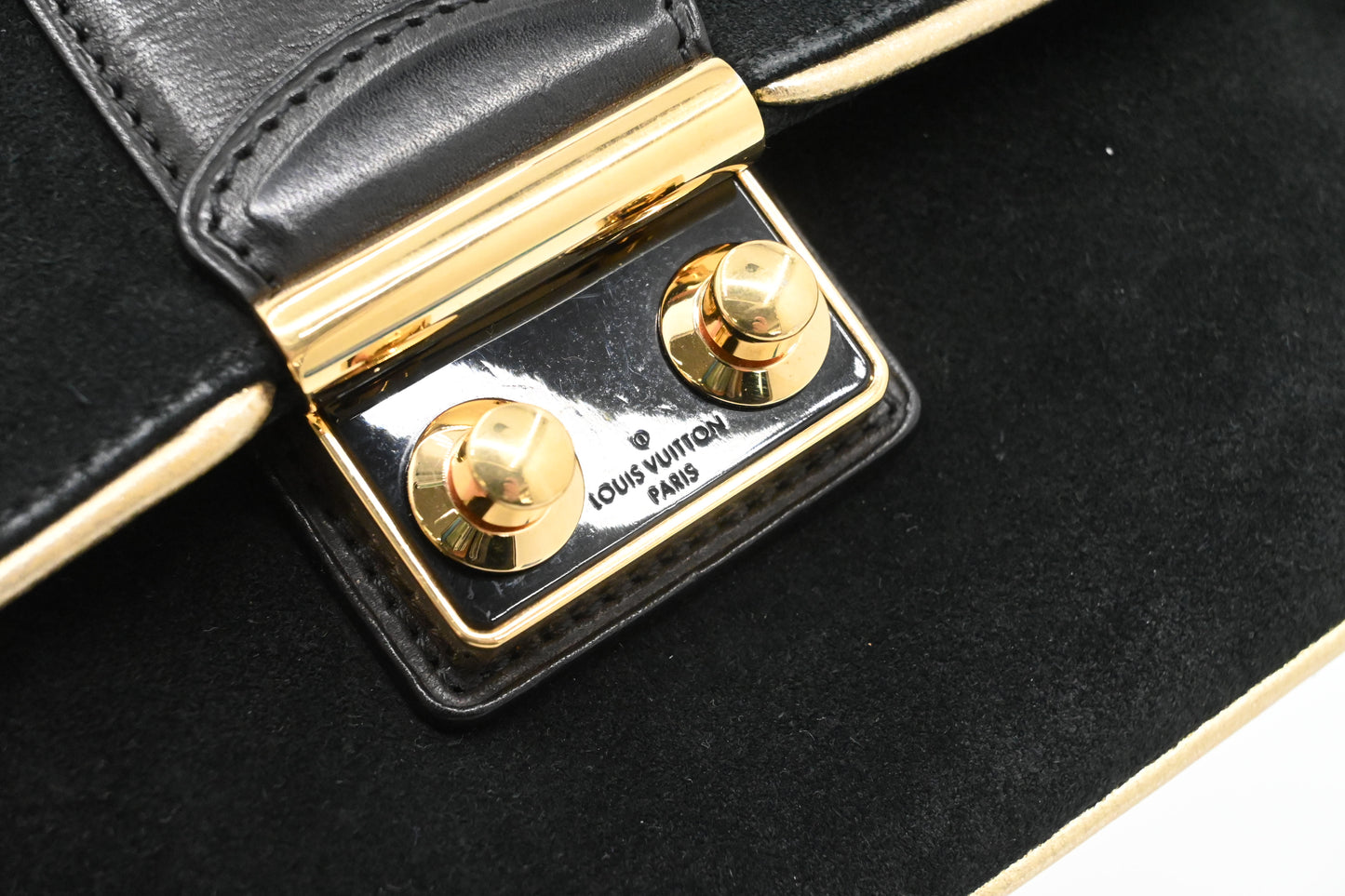 Louis Vuitton Sofia Coppola Clutch in Black Suede