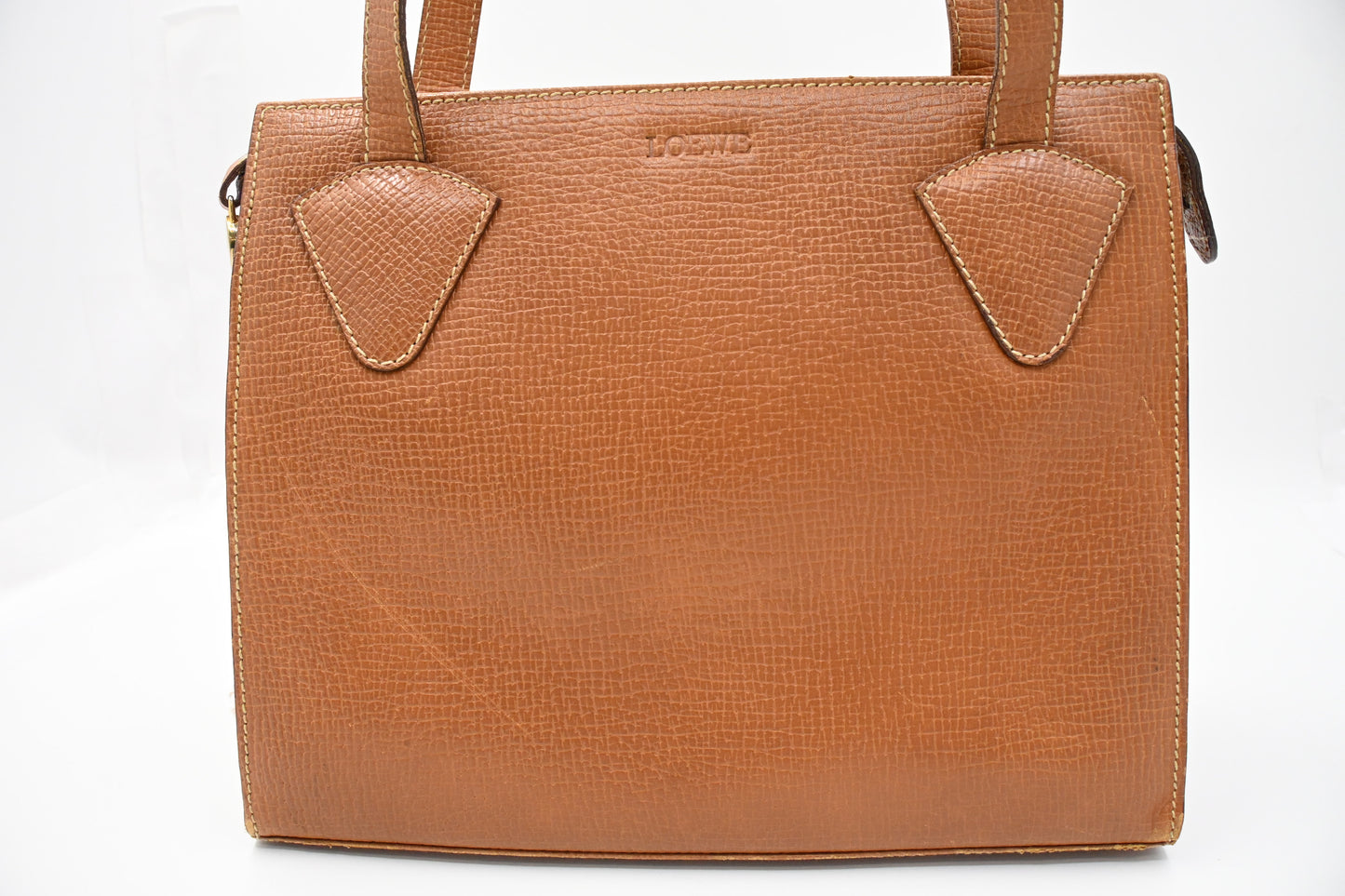 Loewe Tote Bag Tan Brown Leather