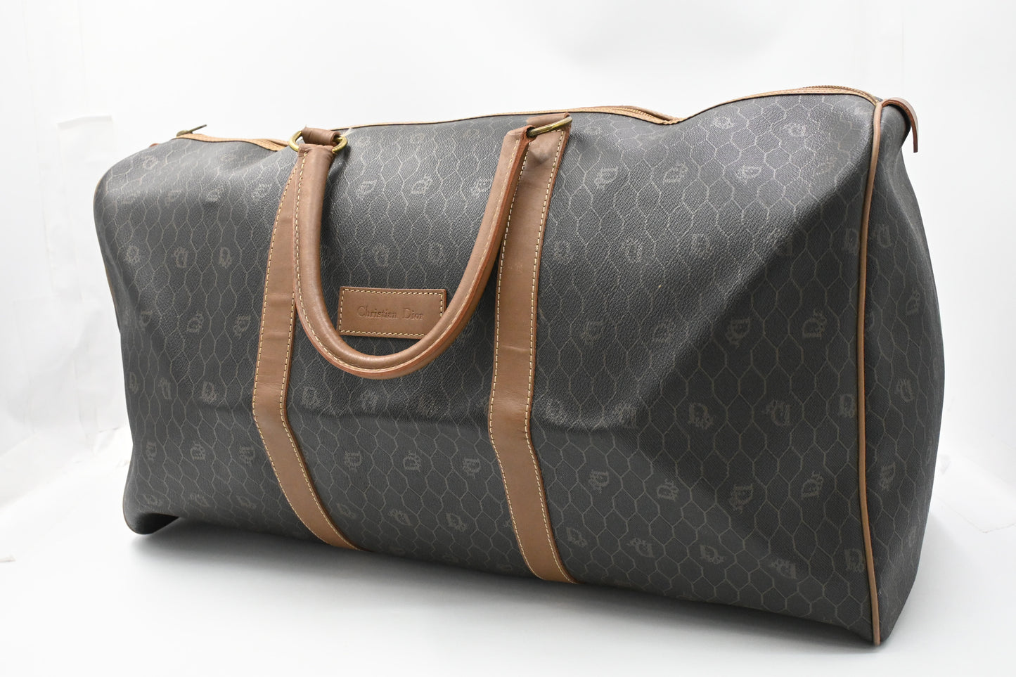 Dior Travel Bag in Grey Honeycomb Canvas