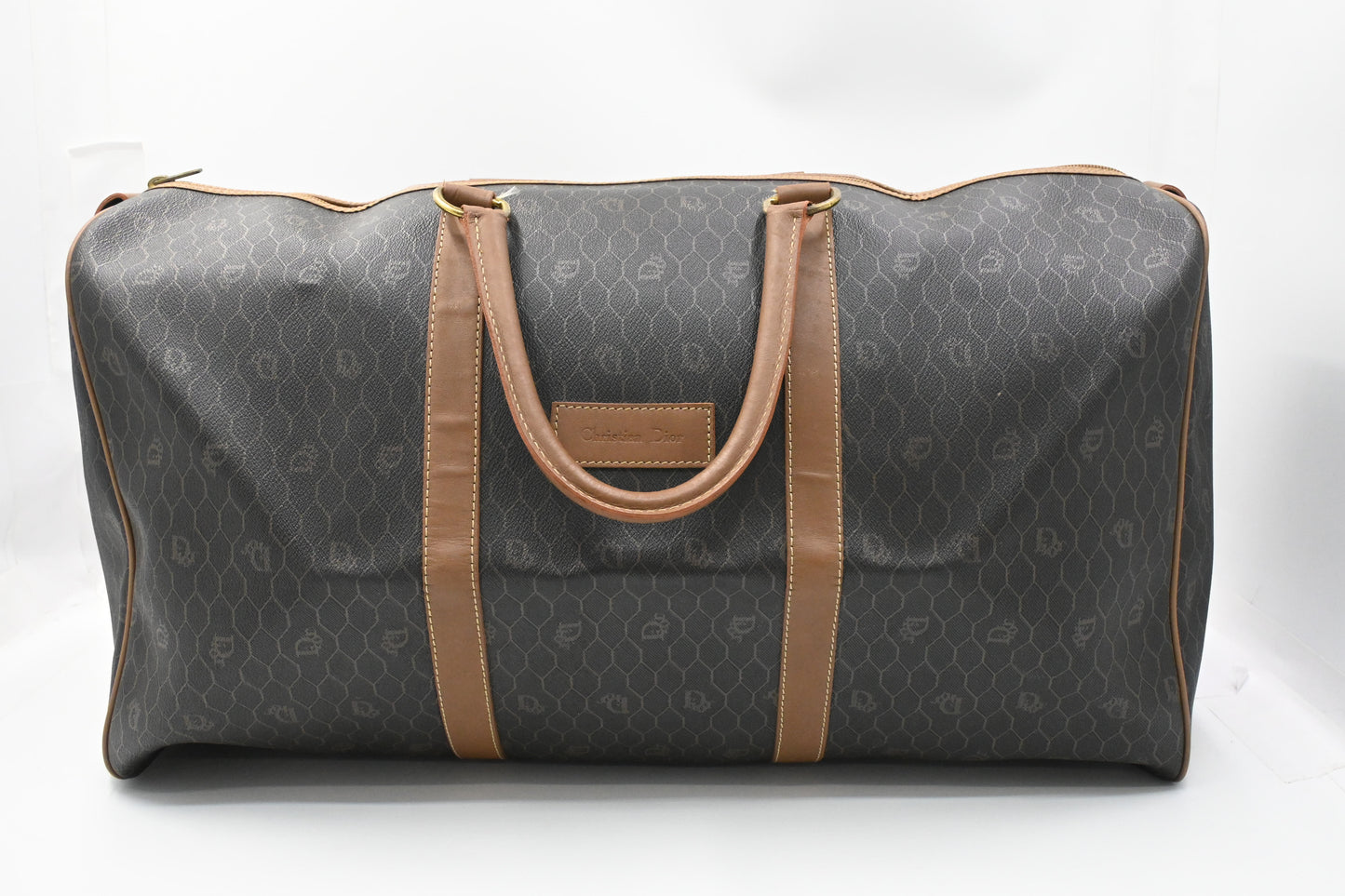 Dior Travel Bag in Grey Honeycomb Canvas