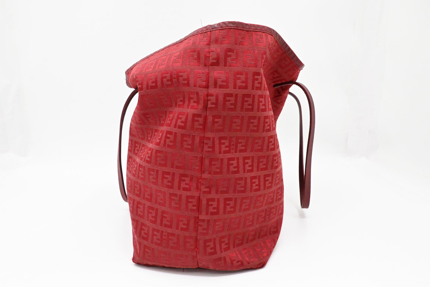 Fendi Tote Bag in Red Zuccino Canvas