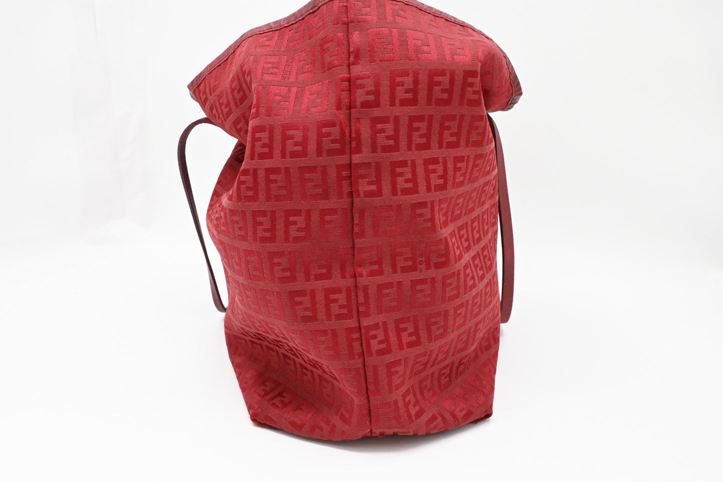 Fendi Tote Bag in Red Zuccino Canvas