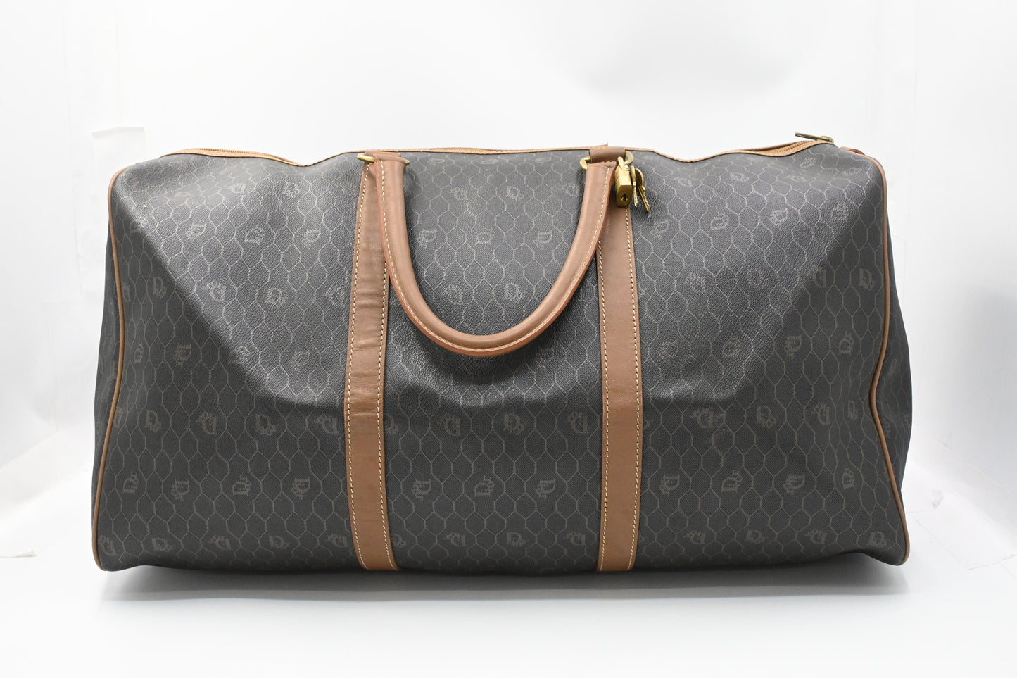 Dior Travel Bag in Grey Honeycomb Canvas