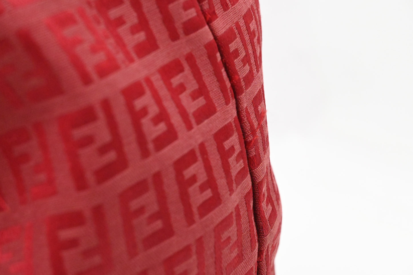 Fendi Tote Bag in Red Zuccino Canvas