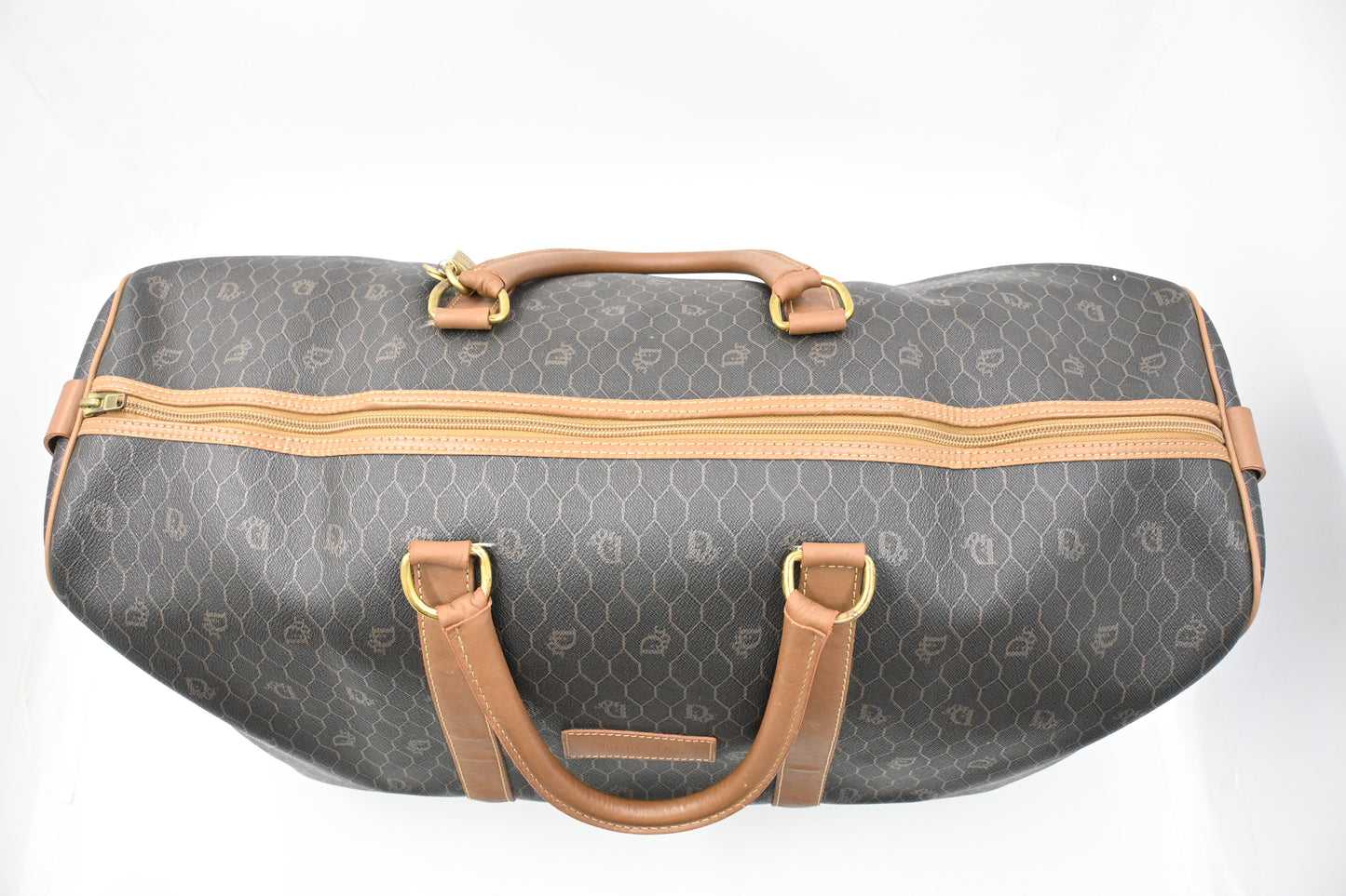 Dior Travel Bag in Grey Honeycomb Canvas