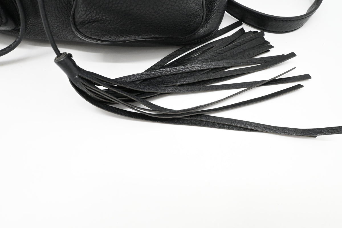 Gucci Bamboo Backpack in Black Leather