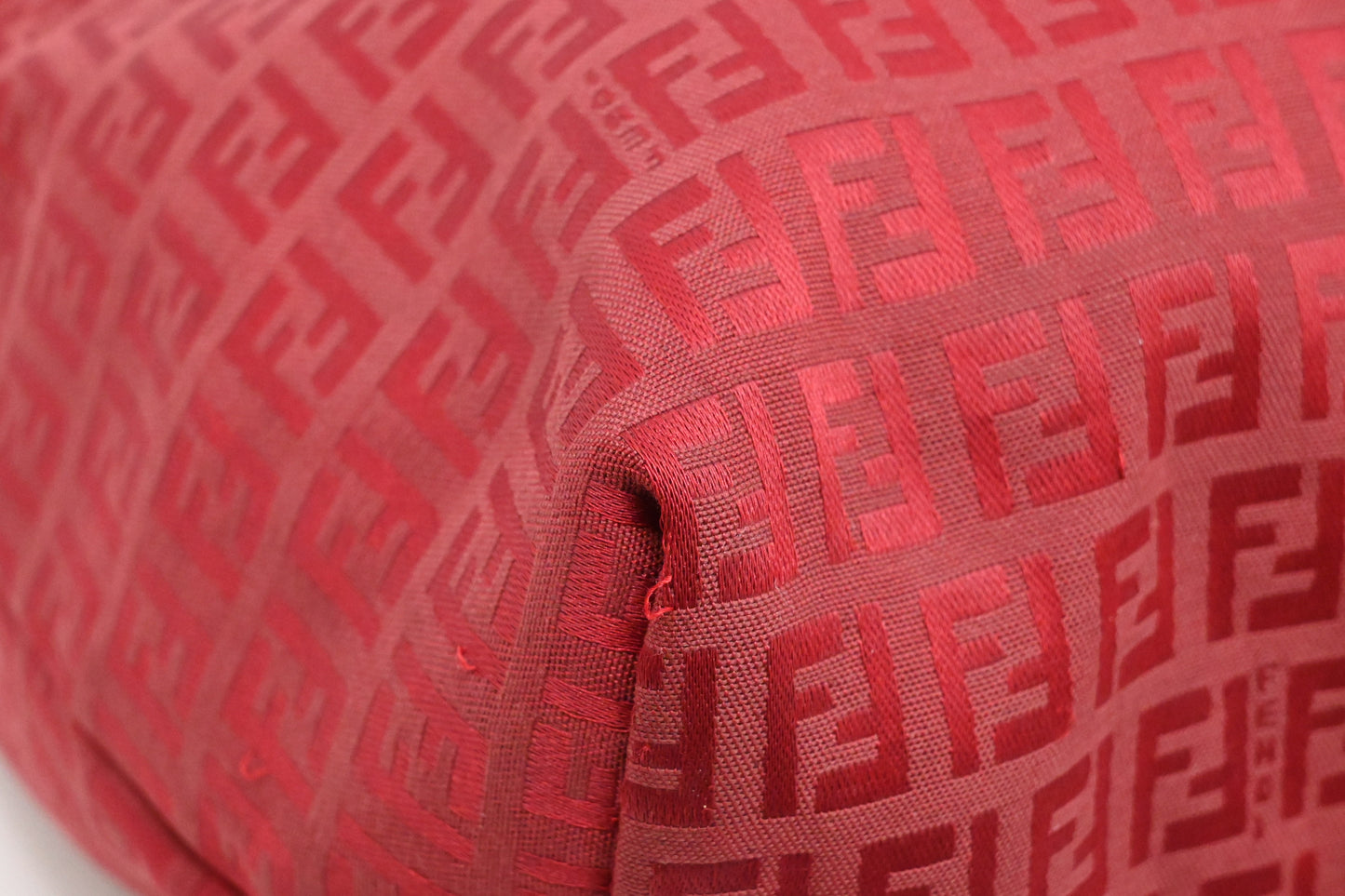 Fendi Tote Bag in Red Zuccino Canvas