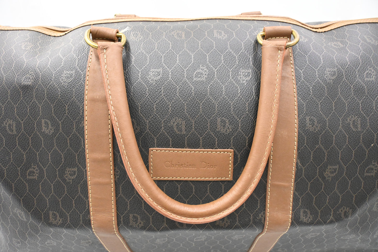 Dior Travel Bag in Grey Honeycomb Canvas