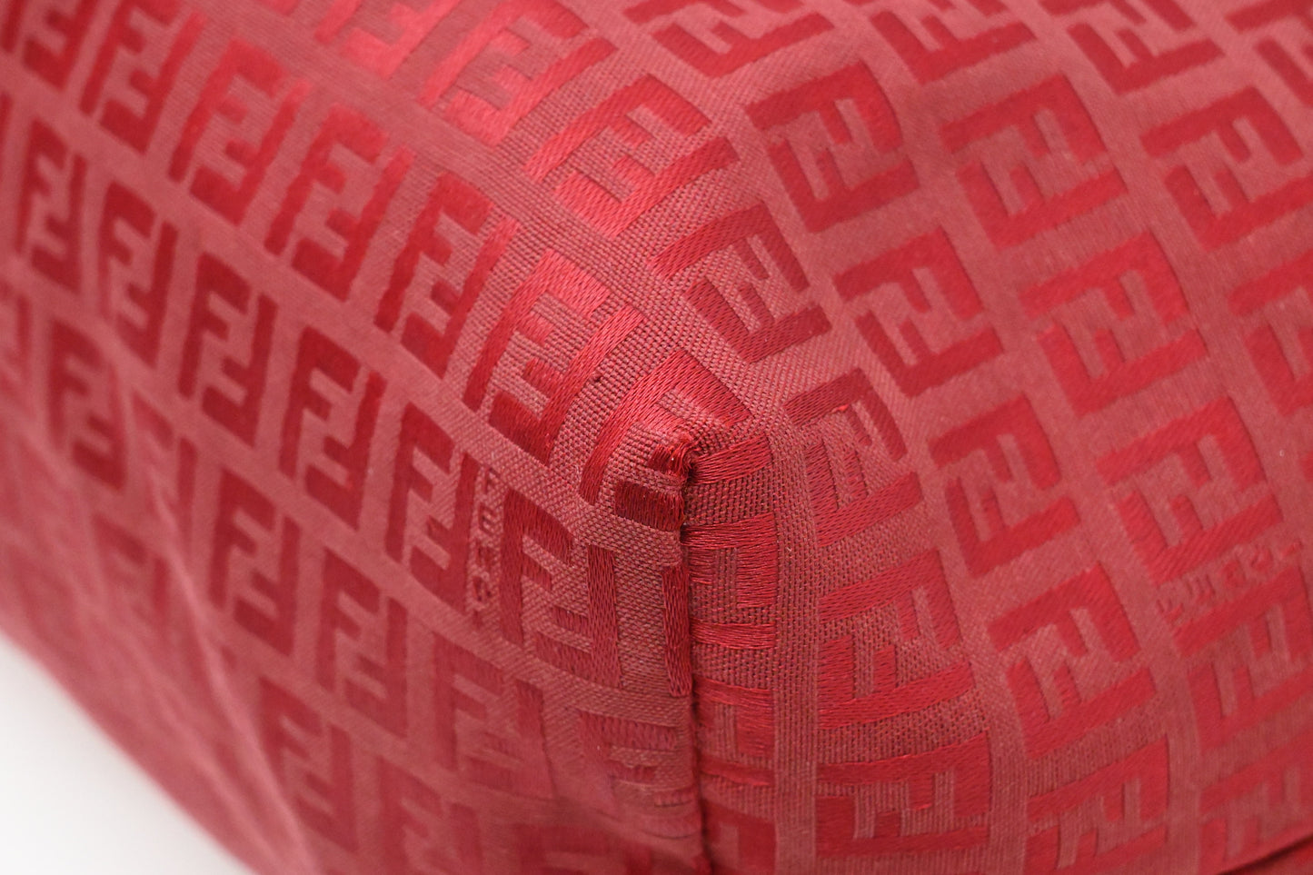 Fendi Tote Bag in Red Zuccino Canvas