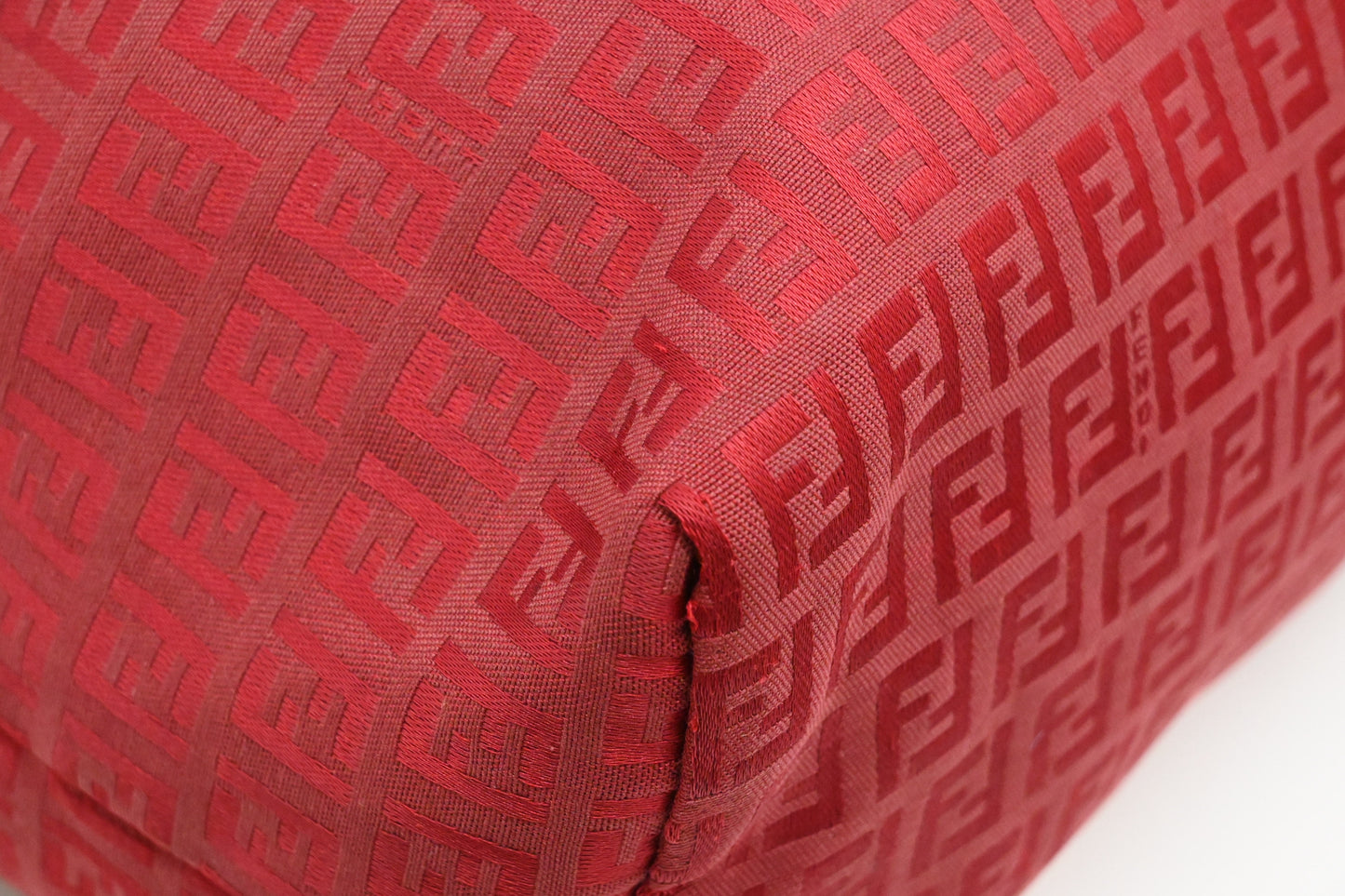 Fendi Tote Bag in Red Zuccino Canvas
