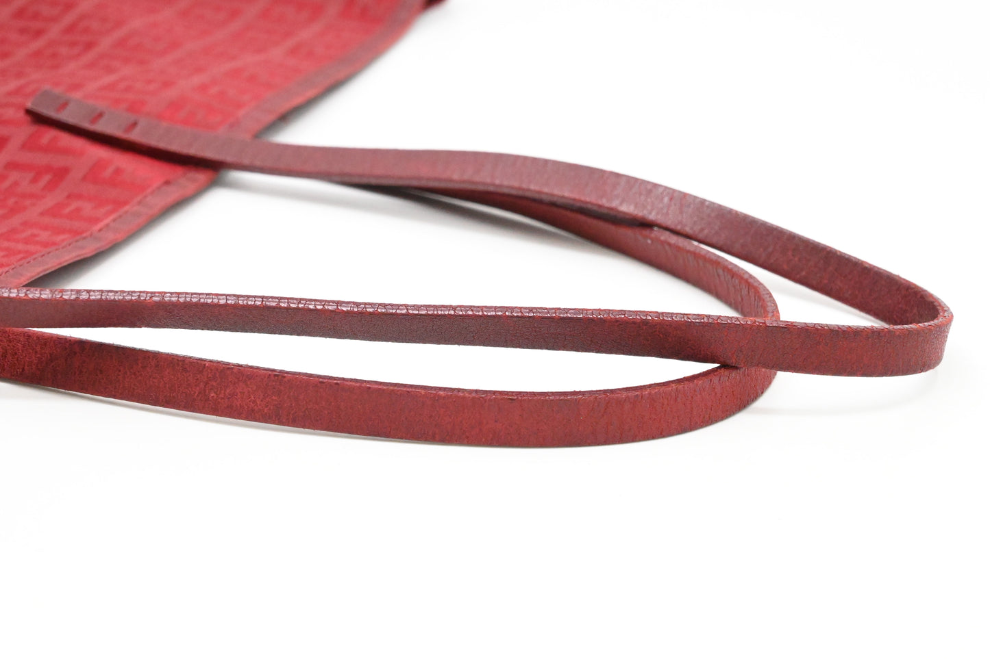Fendi Tote Bag in Red Zuccino Canvas