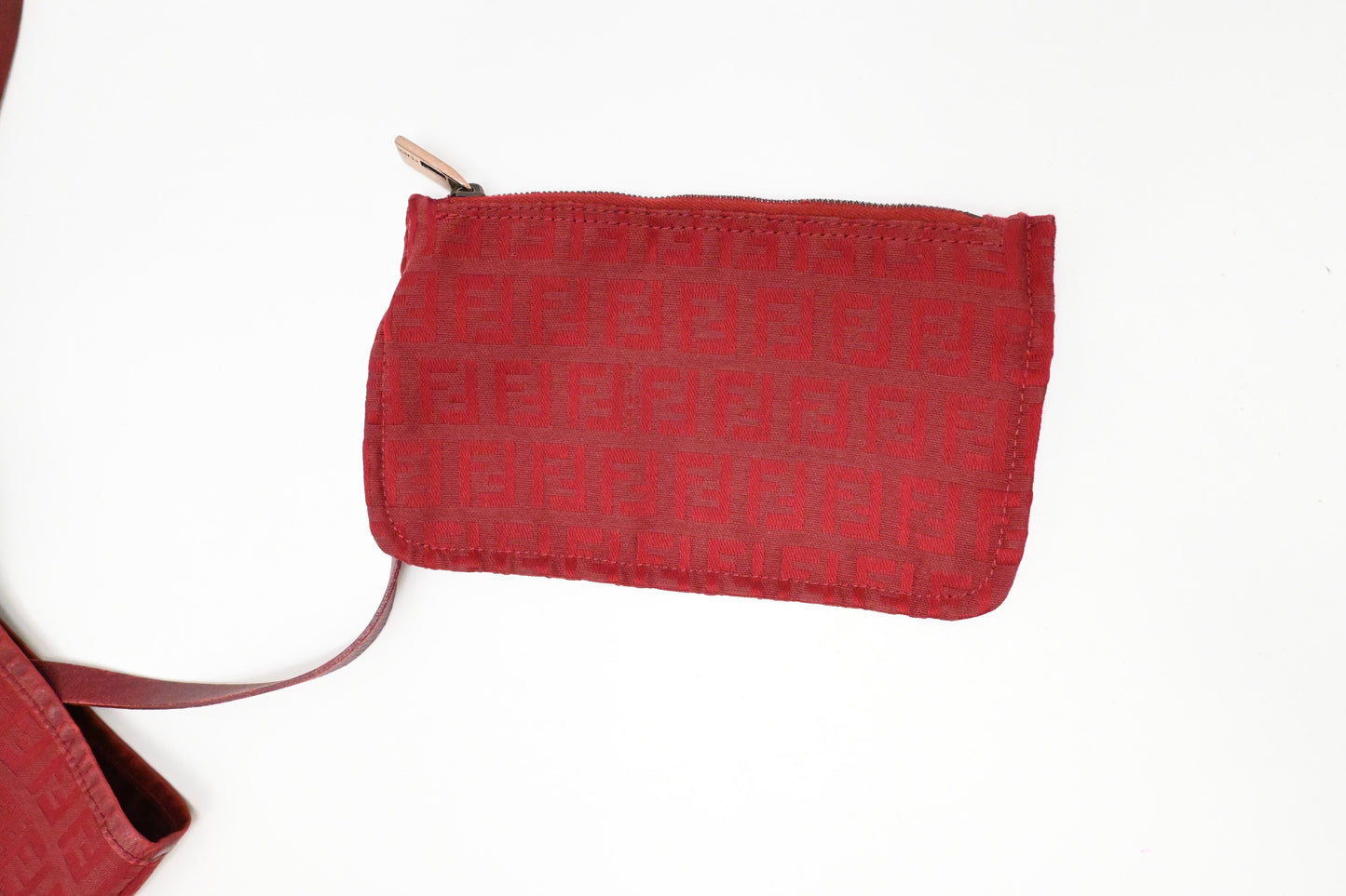 Fendi Tote Bag in Red Zuccino Canvas