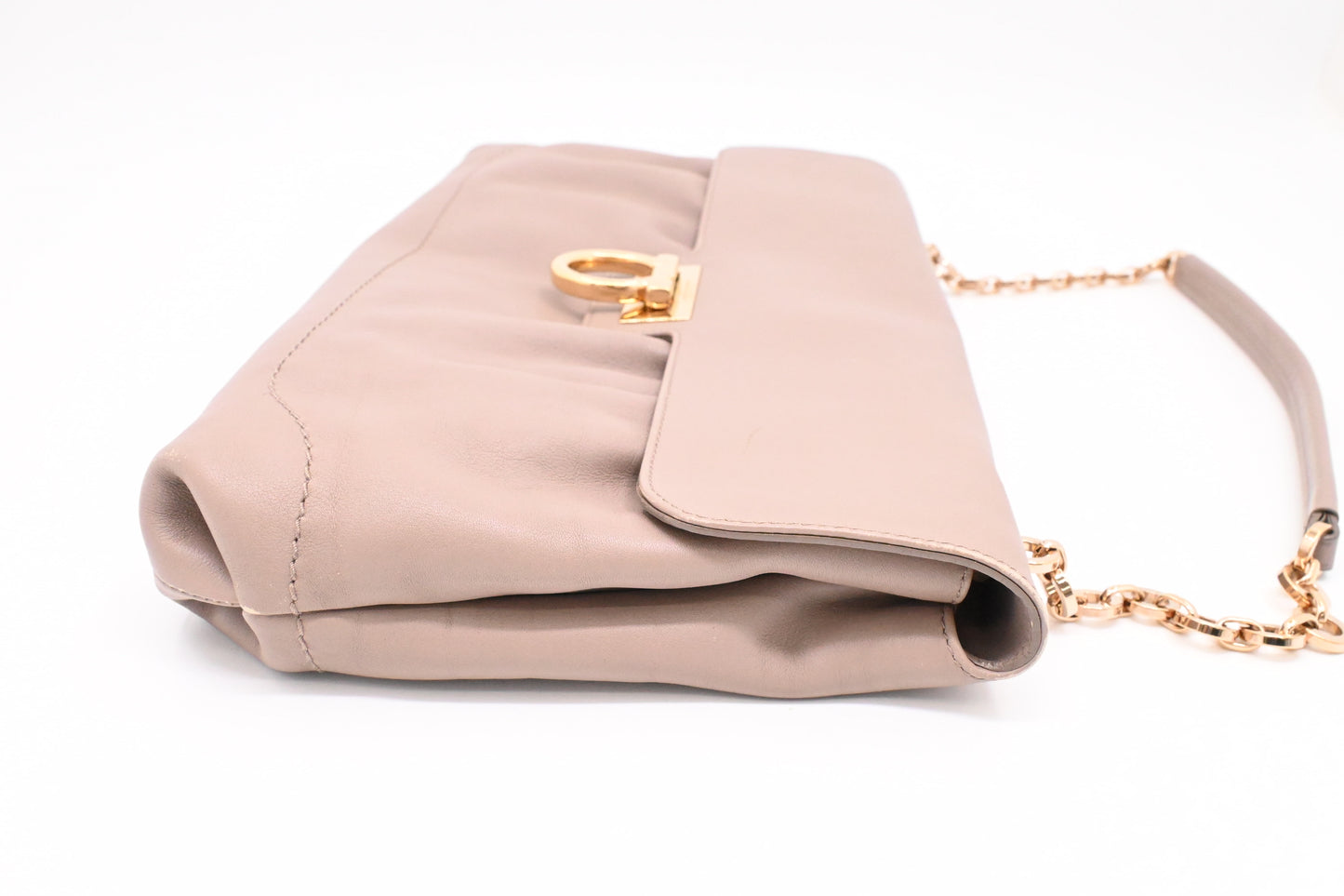Ferragamo Shoulder in Greige Leather