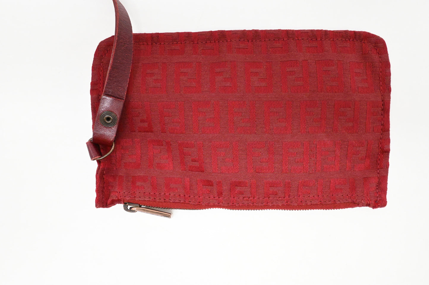 Fendi Tote Bag in Red Zuccino Canvas