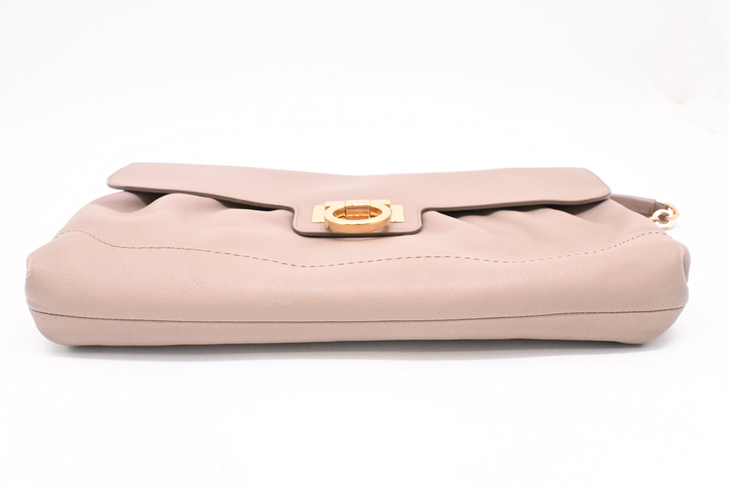 Ferragamo Shoulder in Greige Leather