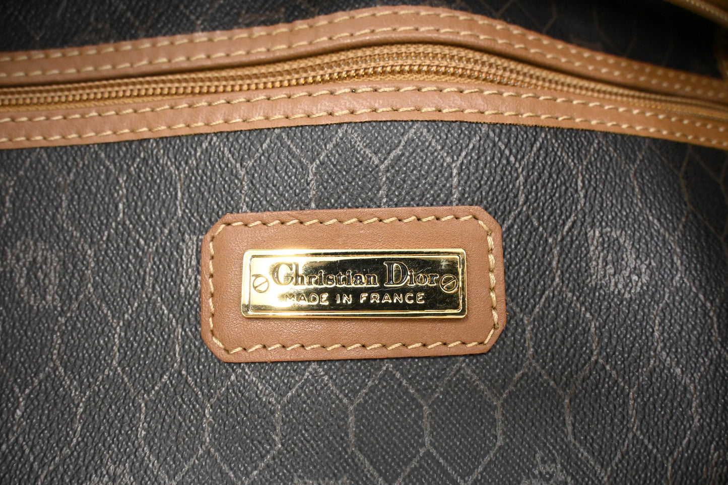 Dior Travel Bag in Grey Honeycomb Canvas