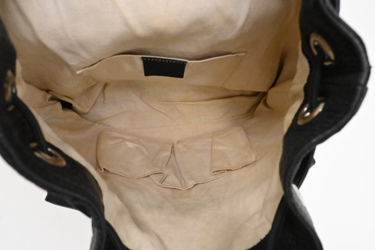 Gucci Bamboo Backpack in Black Leather