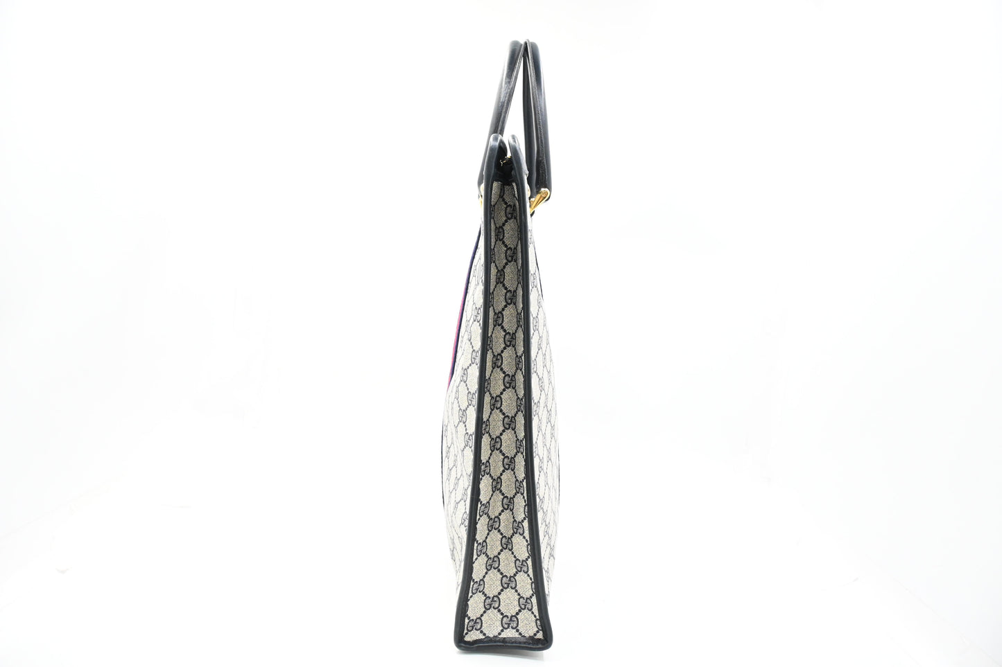 Gucci Sherry Tote in Navy Blue GG Supreme Canvas