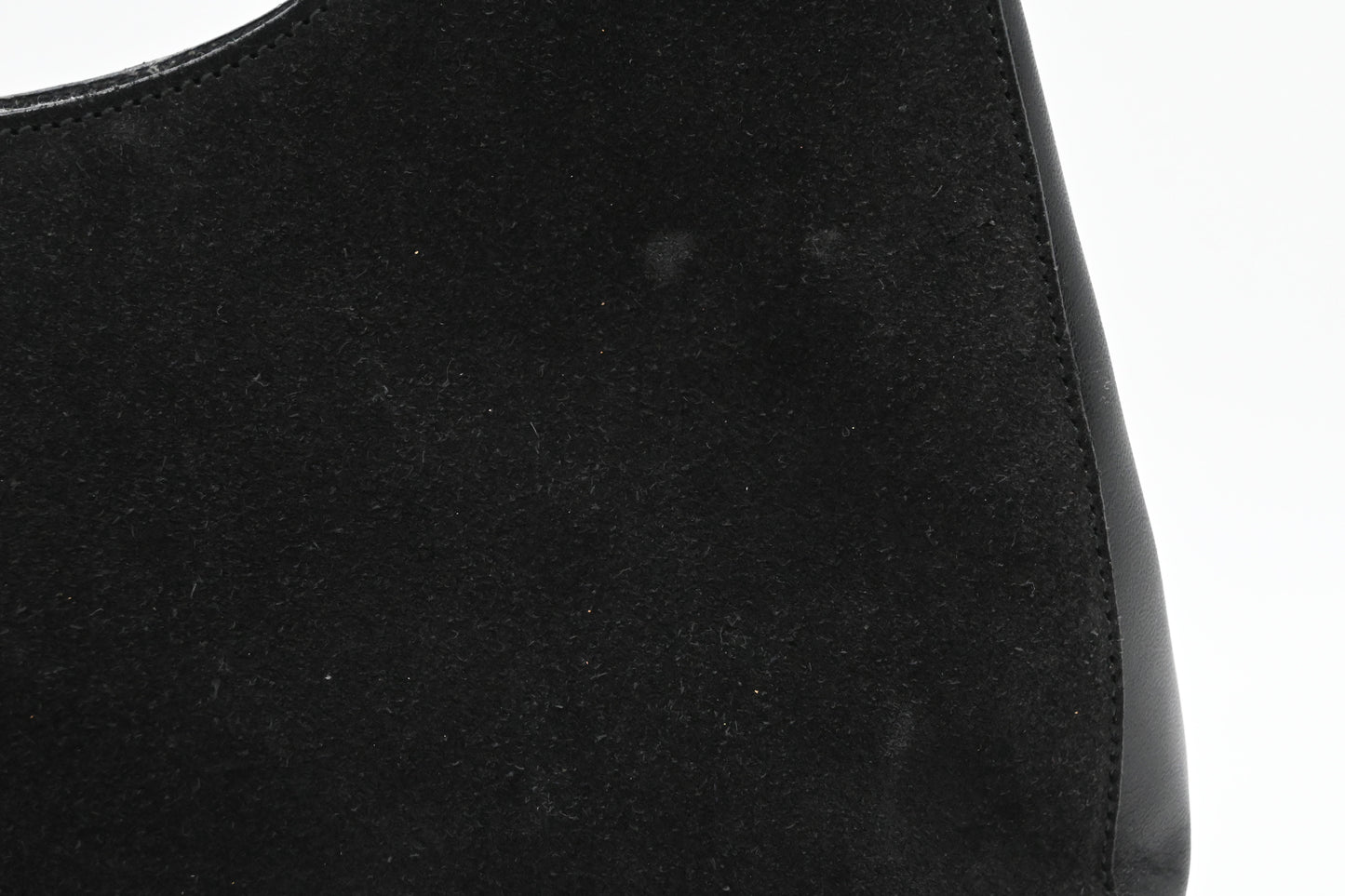 Gucci Bamboo Shoulder Bag in Black Suede