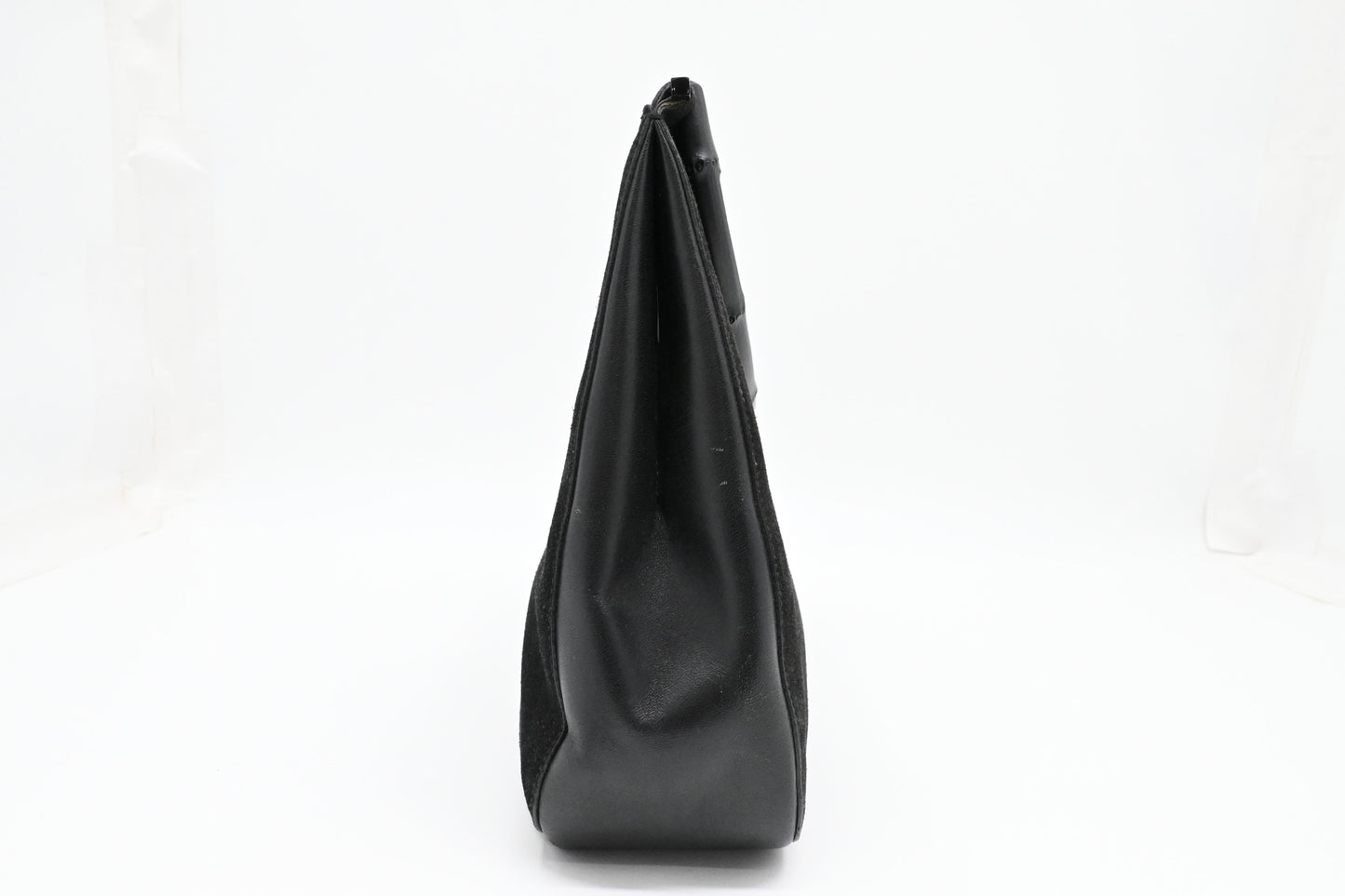 Gucci Bamboo Shoulder Bag in Black Suede