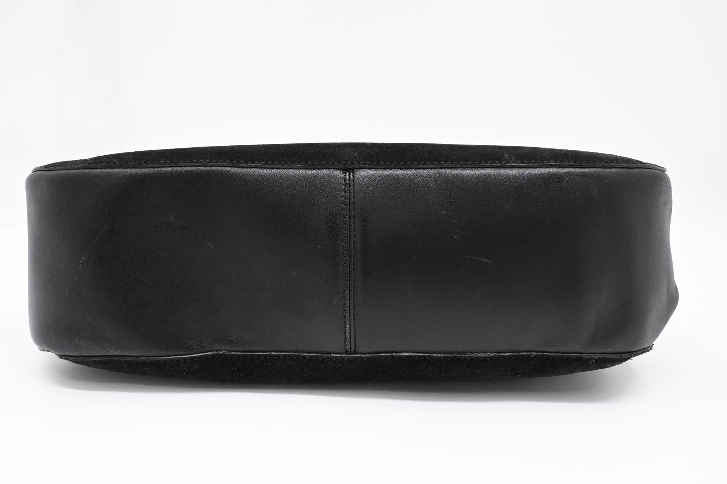 Gucci Bamboo Shoulder Bag in Black Suede