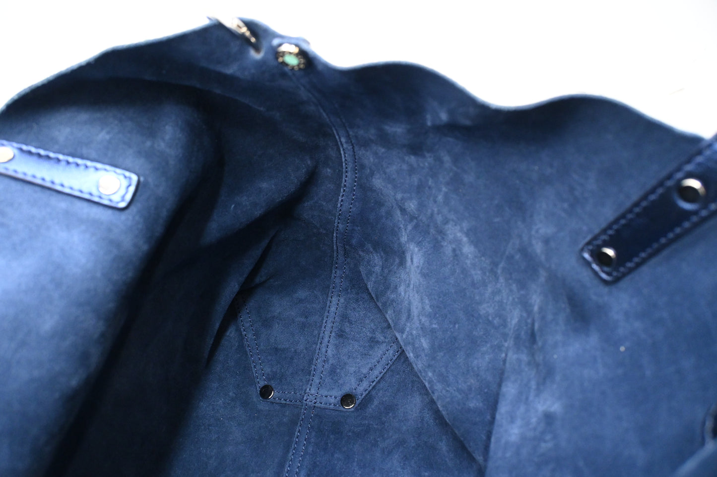 Tiffany & Co. Reversible Tote in Metallic Blue Leather