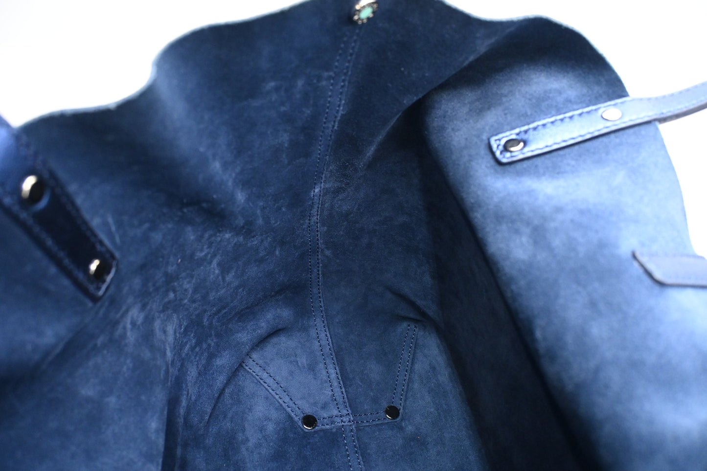 Tiffany & Co. Reversible Tote in Metallic Blue Leather