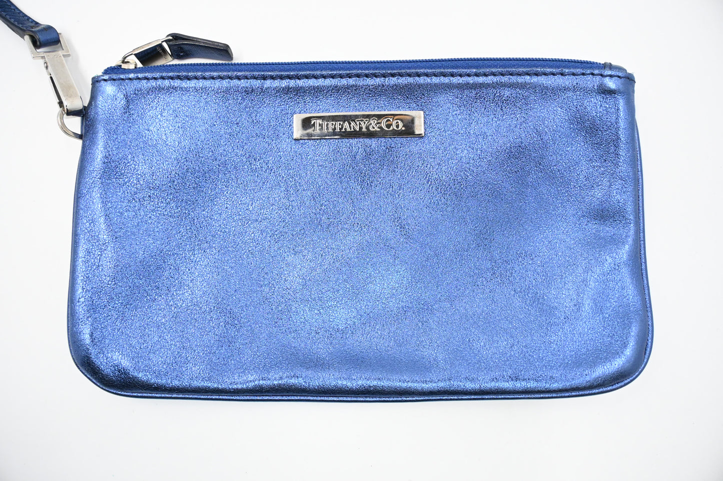 Tiffany & Co. Reversible Tote in Metallic Blue Leather