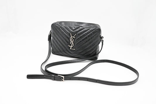 YSL Saint Laurent Lou Camera Bag in Black Leather
