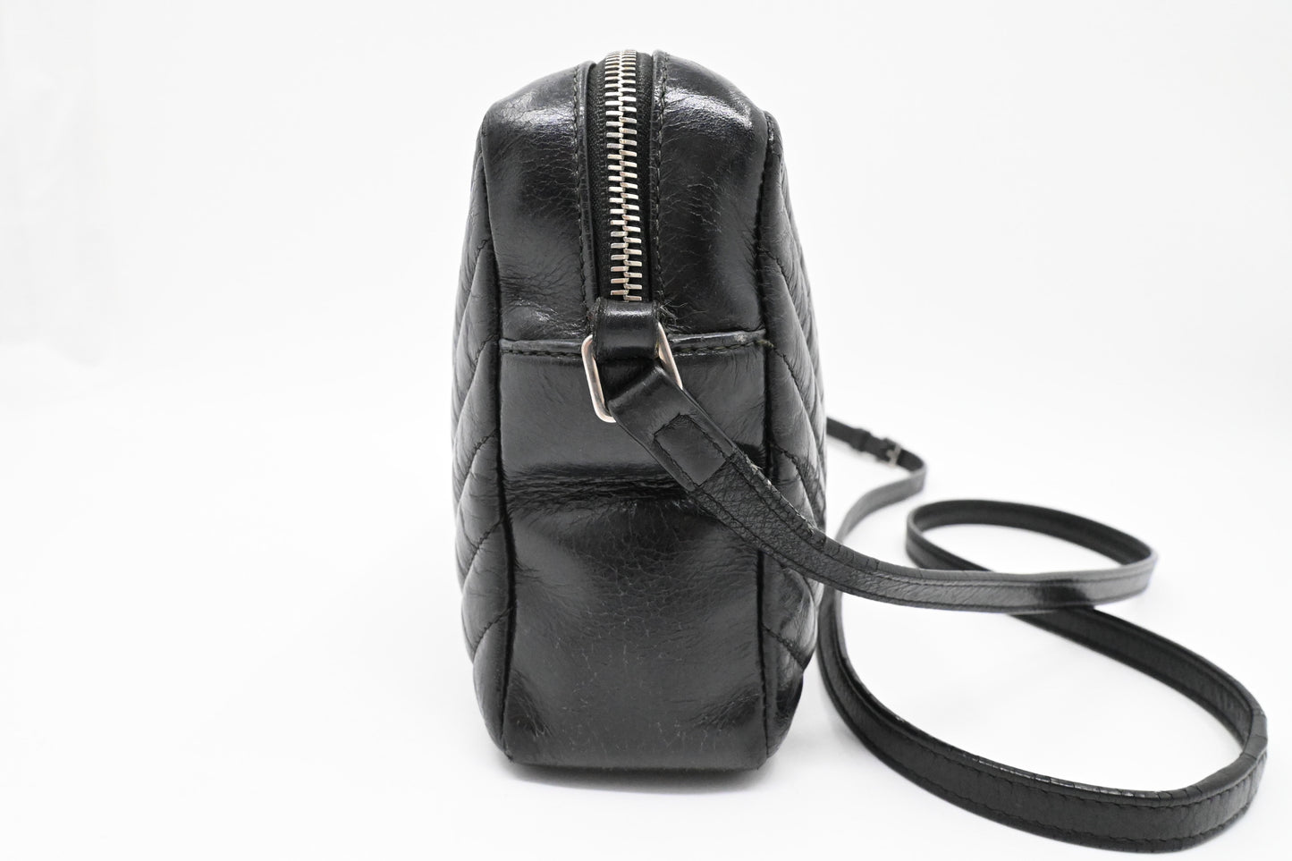 YSL Saint Laurent Lou Camera Bag in Black Leather