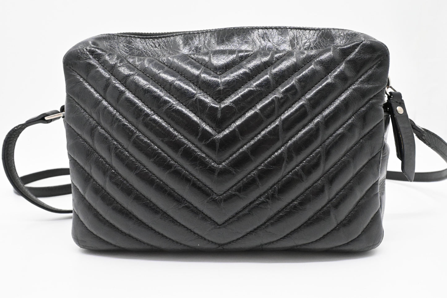 YSL Saint Laurent Lou Camera Bag in Black Leather