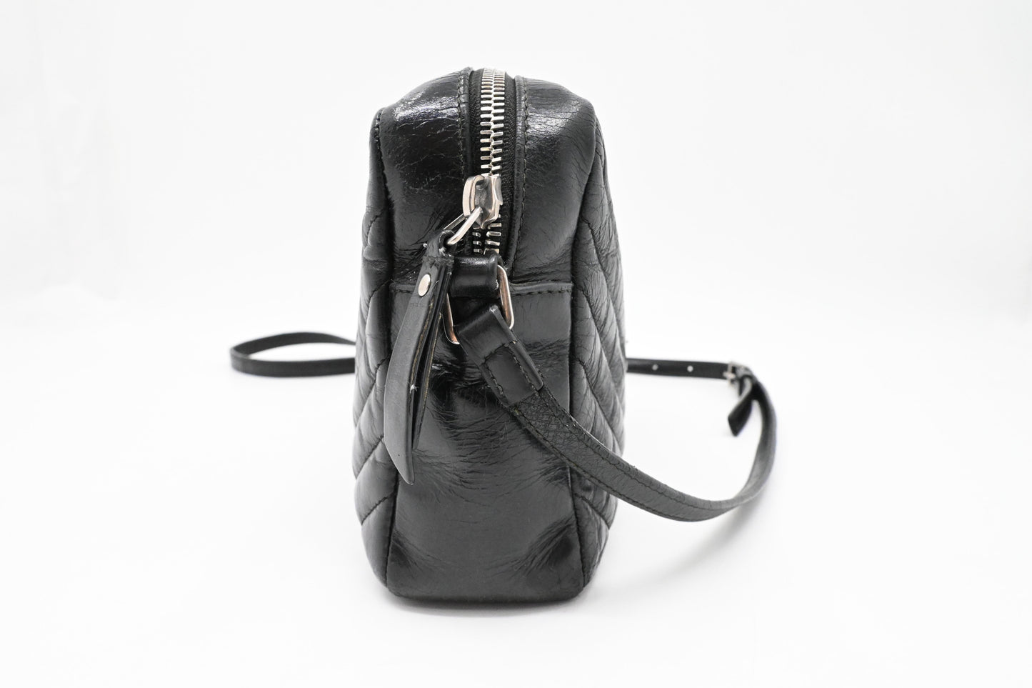 YSL Saint Laurent Lou Camera Bag in Black Leather