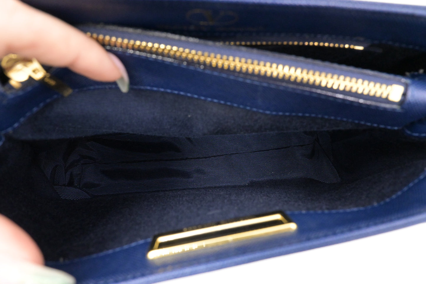 Valentino Shoulder Bag in Blue Leather